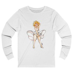SBC Marilyn Monroe Long Sleeve White Tee